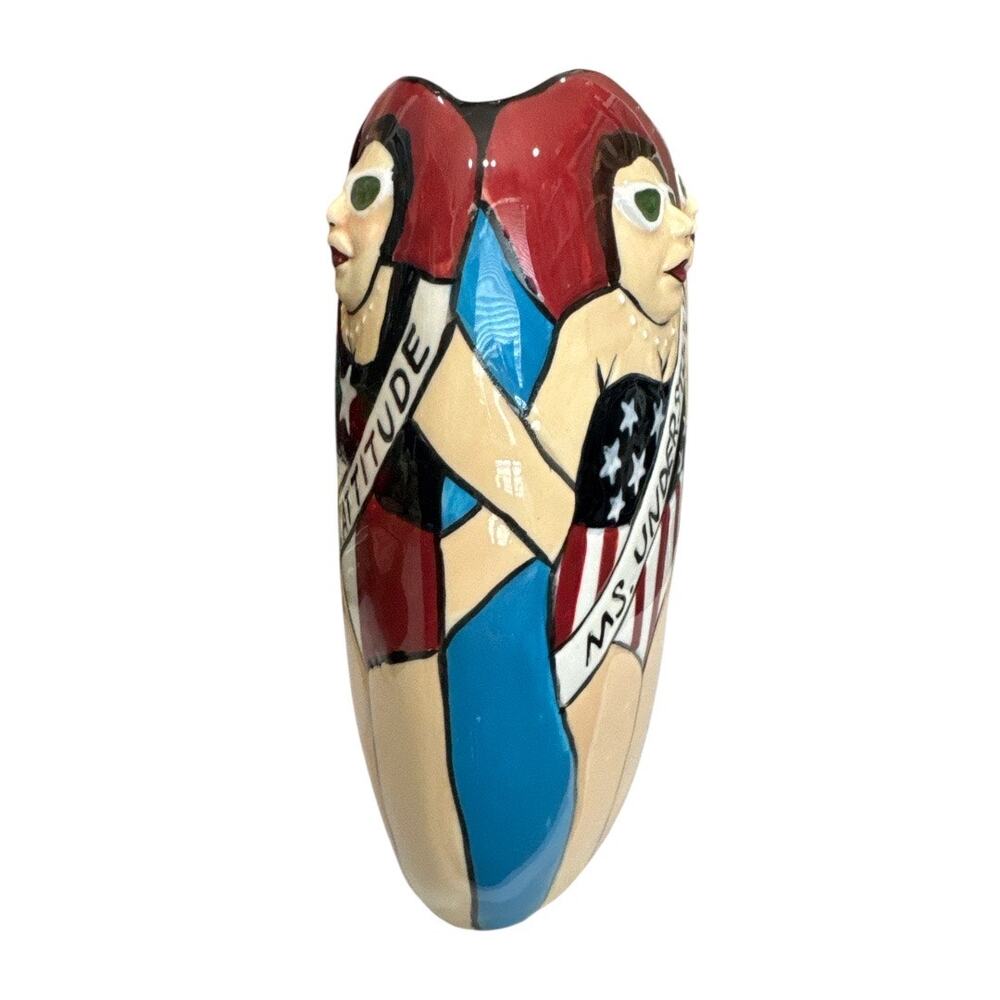 Pageant Ladies Fun Colorful Vase by Funseekers Westland Giftware - Picture 3 of 10